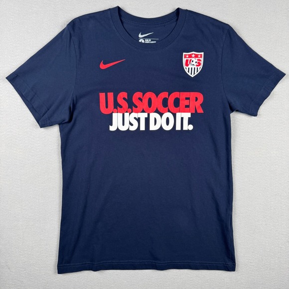 Nike Other - Nike US Soccer Just Do It Slim Fit T-Shirt Mens Large Navy Blue 547213-451